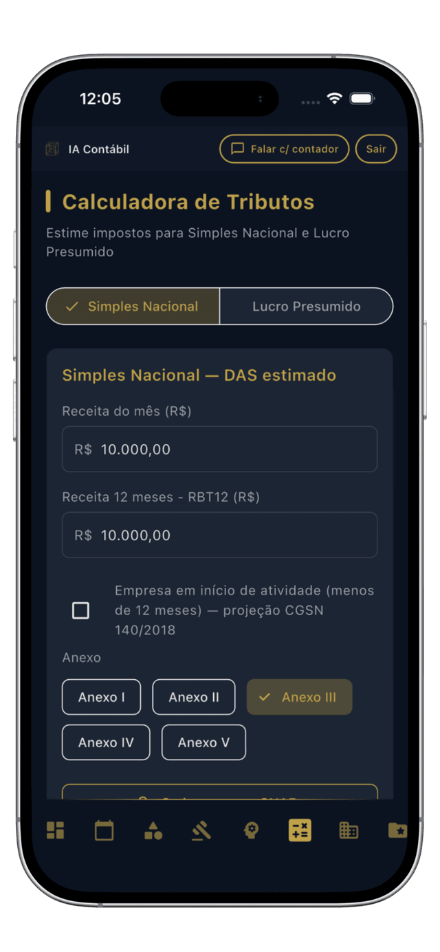 Plataforma IA Contábil - app 4