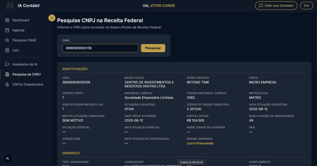 Plataforma IA Contábil - web 5